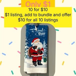 Festive Santa Claus Kitchen Towel